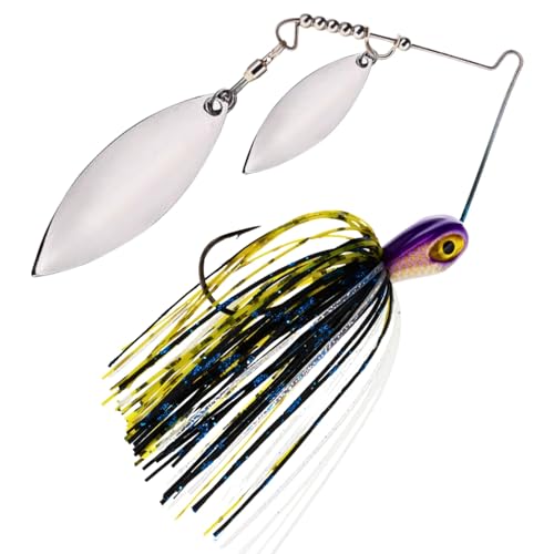 Reaction Tackle Spinner Bait, Compact Profile Fishing Lure with Flash and Vibration for Bass, Trout, Pike, Salmon and Walleye (3-Pack) - color: Killer, size: 1/2 Oz