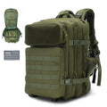 gracedon Tactical Backpack - Military Molle Bag 3 Days Pack for men and Women Large Assault Rucksack 45L (Green) - color: Green