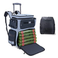 Goture 66L Rolling Tackle Box with Cooler, Gray Large Fishing Bag with Wheels for 5 3700 Trays(Trays Included), Saltwater Resistant Tackle Backpack with Rod Holders - color: Gray, size: With (5) 3700 Trays