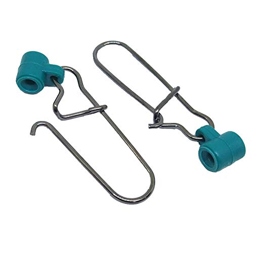 25/50/100 PCS Fishing Line Sinker Slides Duo Lock Snaps High Strength Stainless Steel Sinker Slider Swivel Snap Kit Fishing Tackle - color: Green, size: 50 Pieces