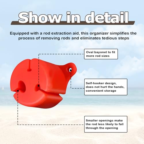 5 Pack Fishing Rod Straps, Fishing Rod Holder Clips, Fishing Rod Fixed Ball, Silicone Fishing Rod Holder Straps