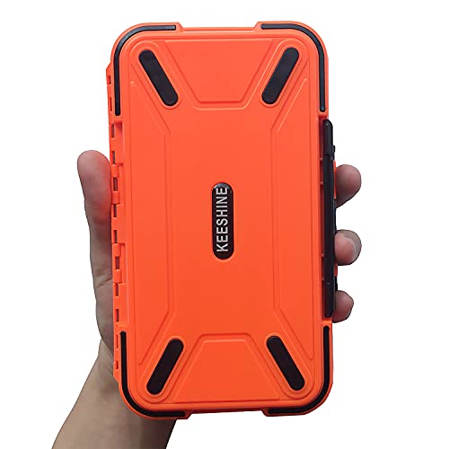 SMALL Fishing Tackle Box, Floating Storage Box, Double-Sided Fishing Lure Box with Adjustable Dividers Storage Jewelry Organizer Making Kit Container for Lure Hook Beads Earring Tool(Orange) - color: Orange (Size: 7.8" L X 4.2" W X 1.8" H)