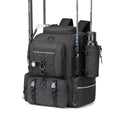 WANOON 45L Fishing Backpack | Waterproof, Insulated Bait Pocket, 4 Rod Holders, Easy-to-Clean Cooler Liner - color: Black, size: 45L-Without Tackle Boxes