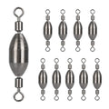 THKFISH Brass Fishing Sinker Swivel, 5 Size Trolling Sinkers Swivel Weights Quick Set Up Lead Fishing Sinker with Inner Swivel Rolling for Fishing Saltwater Freshwater,1/32-1/2 OZ - size: 1/4OZ-10PCS
