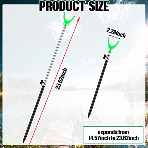 6 Pcs Extendable Fishing Rod Holder for Ground Fishing Pole Holders Surf Catfish Rod Holder for Bank Ground Sand - style: Hole Style