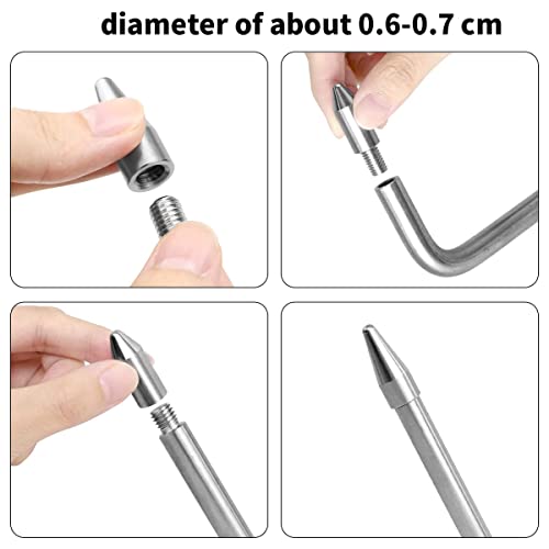 LadyRosian Paintless Dent Repair Tools 5 pcs Rods Kit for Car Auto Body Dents Hail Damage Removal
