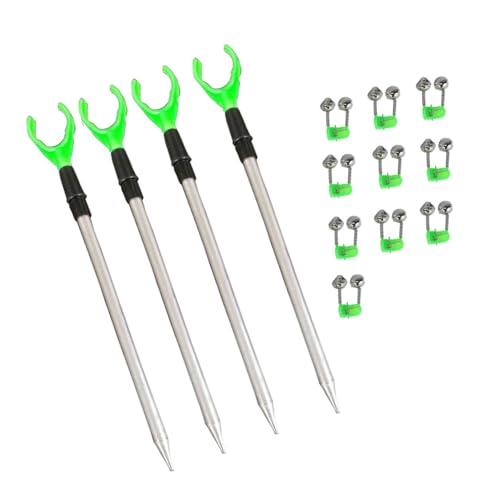 4-Pack Telescopic Fishing Rod Holders for Ground Fishing Rod Holders Stand Fishing Pole Rack for Bank