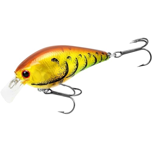 LUCKY CRAFT LC 1.5 Silent Squarebill Crankbait Fishing Lure, 2-3/8", Bass Fishing Lures for Freshwater, Hard Crankbait with Treble Fishing Hooks, Fishing Accessories - color: 496 Table Rock Craw