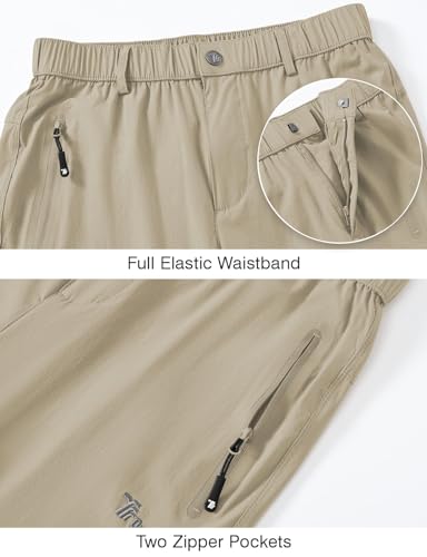 Rdruko Women's Hiking Pants Lightweight Quick Dry Water Resistant Outdoor Travel Fishing Pants with Pockets - color: Light Khaki, size: XX-Large