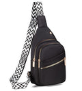 EVANCARY Small Sling Bag Crossbody Bags for Women Men, Sling Backpack Chest Daypack Cross Body Bag for Travel Outdoor - color: V Black