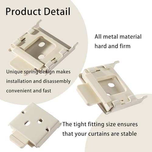 coolaroo Replacement Parts - Outside Mounted Blinds Curtain Rod Bracket Attachment, Vertical Blinds Replacement Parts, Deer Blind Brackets & mini Blind Brackets for Blinds Replacement - color: Beige, size: 2 SET