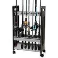 Fishing Rod Holder,Fishing Pole Holders for Garage,Rod Holder for 16 Rod and Reel Combos,Vertical Fishing Rod Rack Floor Storage,Fishing Gifts for Men (Gray)