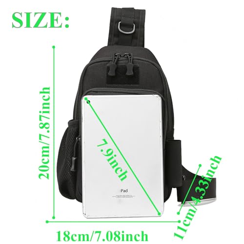 Fishing Sling Bag - Small Fishing Tackle Storage Bags with Rod Holder(Green) - color: Green