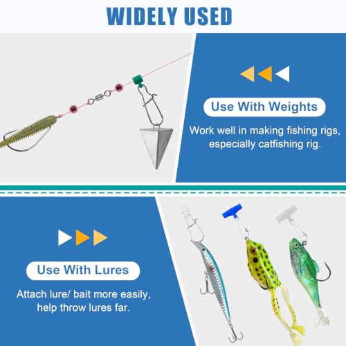 Fishing Line Sinker Slides- 30pcs Stainless Steel Braid Line Sinker Slider with Duo-Lock Snap High-Strength Line Weight Connectors for Saltwater Surf Fishing Rigs Catfishing - style: 5 Colors Mixed-30pcs