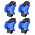 MiOYOOW 4PCS Fishing Rod Holders for Railings, Portable Fishing Pole Holders for Bridge Railings Ship Railings Seaside Guardrails - color: Arc bottom blue