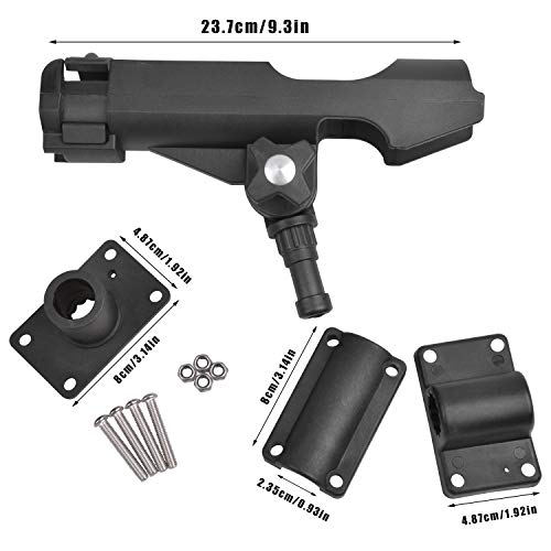 Fishing Rod Holders for Boat Adjustable Fishing Pole Holder with Large Clamp Folding Rod Racks Holder - color: 2pcs #4 Multi-Positional Mounting