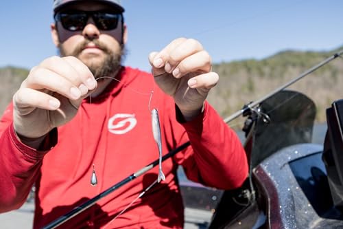 Strike King Spotlight Split Minnow Fishing Lure, Soft Plastic Jerkbait, 8-Pack - color: Smokey Shad, size: 3"