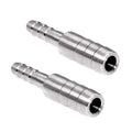 Beduan Stainless Steel Reducing Splicer Mender Barb, 3/8" to 1/4" Hose Barb, Reducer Barb Fitting Air Water Fuel Boat (Pack of 2) - size: 3/8" to 1/4"
