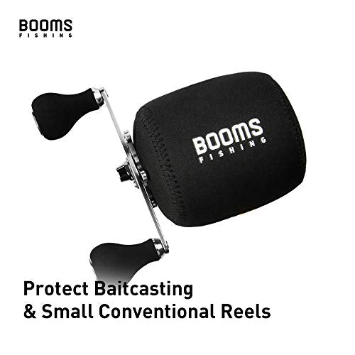 Booms Fishing RC1 Neoprene Reel Cover, Round Baitcasting Reels Cover, Fit for 50 100 200 300 400 800 1000 2000 3000 4000~10000 Conventional Reels, S/M/L/XL Size - size: S (3.1" W x 2.7" D)
