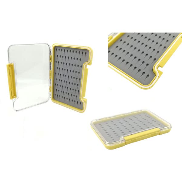 Aventik Silicone Fly Boxes Super Slim Waterproof Best Pocket Sizes Fly Fishing Storage 7.36"X4.02"X0.63"/5.39"X3.74" X0.63''(1pcs-g048mt) - style: 1PC-G048MT:5.39"X3.74" X0.63"