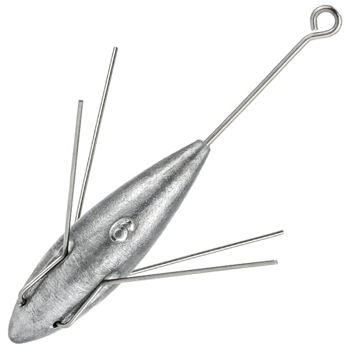 Dr.Fish 5 Pack Sputnik Sinker Spider Sinker 2oz-10oz Surf Fishing Lead Weight Pyramid Saltwater Beach Casting Sea Fishing - size: 10oz-5 Pack
