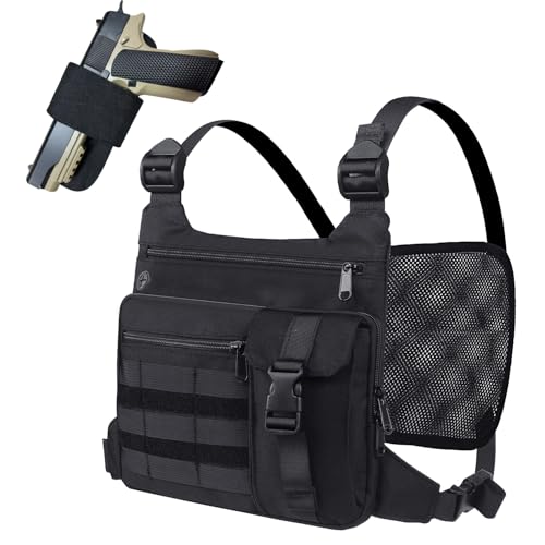 KINGSLONG Running Vest, Chest Bag for Men, Chest Pack, Hiking - color: A-Holster