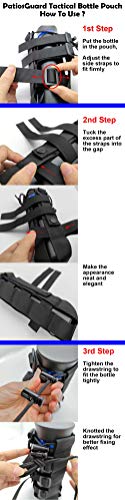 Tactical Water Bottle Pouch for Molle Systems, Adjustable Outdoor Sports Kettle Carrier Holder (3 Colors Available) - color: Green