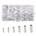 Aluminum Fishing Line Crimp Sleeves, Strong Crimps for Fishing Line Monofilament Saltwater Wire Leader Rigging Rope Cable (200pcs) - color: 200pcs