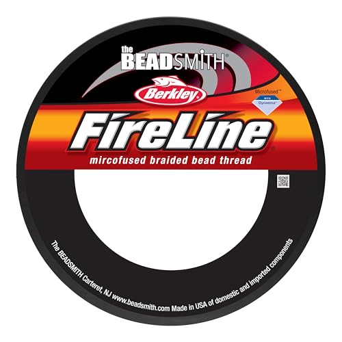 The Beadsmith Fireline by Berkley – Micro-Fused Braided Thread – 6lb. Test, .006”/.15mm Diameter, 125 Yard Spool, Smoke Grey – Super Strong Stringing Material for Jewelry Making and Bead Weaving - color: Smoke Grey, size: 6lb, .006", 125 yard