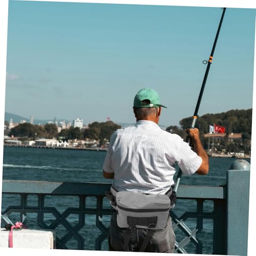 Mikikit Fishing Sling Bag Rod Holder Fly Fishing Hip Pack Small Tackle Bag for Hiking Boating and Outdoor Activities
