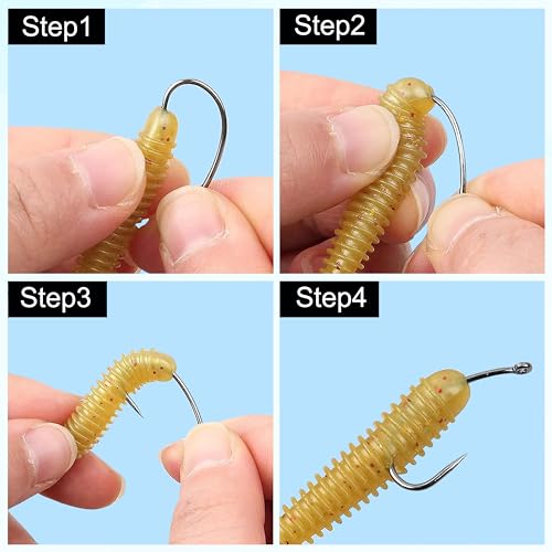 Carp Fishing Hooks Barbless, 110pcs Crappie Hooks Trout Circle Curve Shank Crank Fly Tying Hooks for Freshwater Saltwater Fishing, 10#, 8#, 6#, 4#, 2# - size: 4#_110pcs