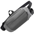 TOPEAST 4L Fanny Pack with Hidden Water Bottle Pocket, Water Resistant Nylon Waist Bag, Lightweight Crossbody Sling Bag for Men & Women, Large Capacity for Travel, Running, Walking & Cycling - color: GREY