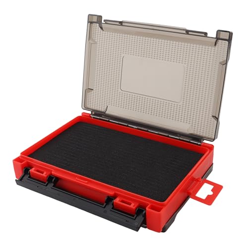 Fishing Accessories Storage Box, Double Sided Tackle Boxes Hook Organizer, Fishing Lure Case for Lure Bait Accessories (Red) - color: Red
