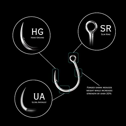 BKK LONEDIABLO Single Lure Hook | 5X | Saltwater Ultra-Antirust Coating | Hand Ground Point | Popping Trolling Stickbaits - size: 4/0#