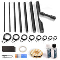OJY&DOIIIY Fishing Rod Repair Kit, All-in-One Supplies for Fishing Pole Eyelets Replacement with Rod Guides,Epoxy Glue,Wrapping Thread and Tape - color: Spinning+Inserts