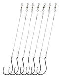 Pre-Rigged Fishing Hooks with Steel Wire Leader, Saltwater 30pcs Catfish Octopus Hooks Rig Anti-Bite Stainless Steel Trace Trout Hooks - color: 1/0, 30 Pcs
