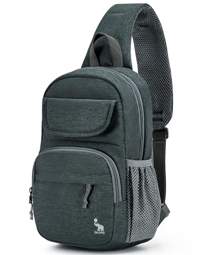 OIWAS Sling Bag Crossbody Backpack for Men, One Strap Backpack Hiking Daypack Chest Bag for Women - color: Gray