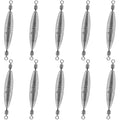 10 Pack Fishing Weights Sinkers Inline Trolling Fishing Weights | "Oval Lead Egg Sinkers with Double Barrel Swivels for Saltwater Freshwater Fishing" - size: 1/8oz-10pcs
