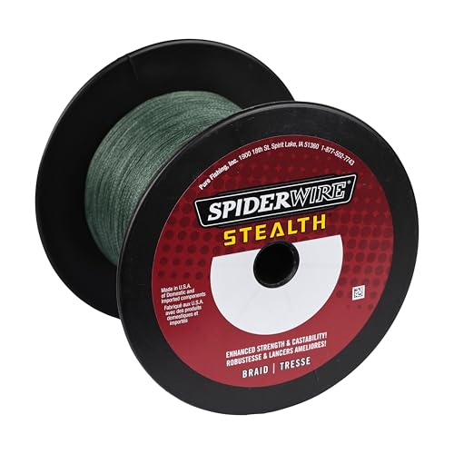 SpiderWire Stealth Braid Fishing Line - color: Moss Green, size: 1500yd, style: 6lb Break Strength