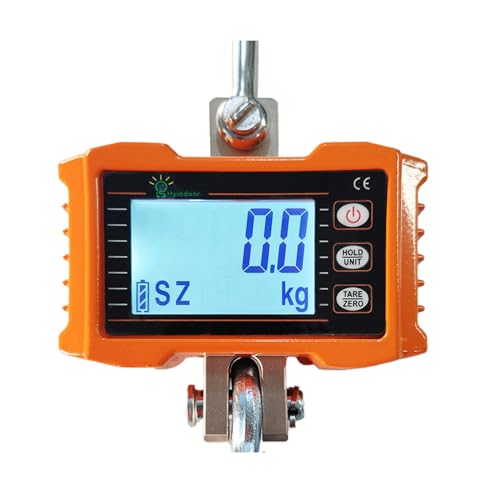 Hyindoor Digital Hanging Scale - 1000kg/2200lb Industrial Heavy Duty Crane Scale, Smart, High Accuracy Electronic - size: S-1000kg/2200lb