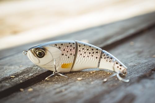 6th Sense – Speed Pump Saltwater Swimbait Fishing Lure, Jointed Hard Bait with Natural Swimming Action - color: Baby Speck, size: 5in. (1.50oz.)