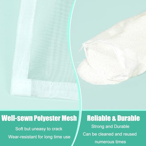 AQUANEAT Aquarium Filter Media Bags 15pcs Fish Tank Extra Fine 100 Micron Mesh Bags with Plastic Zipper for Activated Carbon (5.5" x 8") - size: 5.5" x 8"