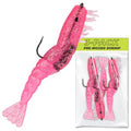 Charlie's Worms Artificial Fishing Bait Charlie's Shrimp Trio Freshwater Saltwater Bass Fishing Lures Scented Soft Bait 3pk - color: Cotton Candy