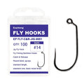 Eupheng Fly Fishing Hooks 100pc Pack Barbless Catch & Release Dry Wet Nymph Shrimp&Pupa, Streamer, Caddis, Jig, Scud Flies Fishing Hooks - color: EP Fly-C&R-JIG-0051, size: #14