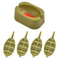 Carp Fishing Method Feeders Set,4pcs Inline Method Feeders with 1pc Quick Release Mould Bait Holder Tool Carp Fishing Tackle Accessories - color: Set(30g,40g,50g,60g)
