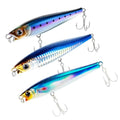 3pcs Saltwater Fishing Lure Long Cast Sinking Jerkbait Swimbait Wobbler Artificial Hard Bait - Mixed Color for Trout Bass Sea Bass (AH1247-4.7'' 1.7oz) - color: AH1247-4.7'' 1.7oz