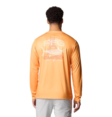 Columbia Men's Terminal Tackle PFG Tarpon Rise Long Sleeve - color: Summer Orange/Marlin Rise, size: XX-Large