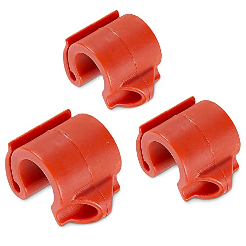 Cal Coast Cali Clip Drop Shot Weight and Hook Holder — Durable Molded Plastic Drop Shot Keeper to Prevent Line Snagging — Includes a Fishing Hook Keeper that can Hold Lures — 3 Sizes - color: Red
