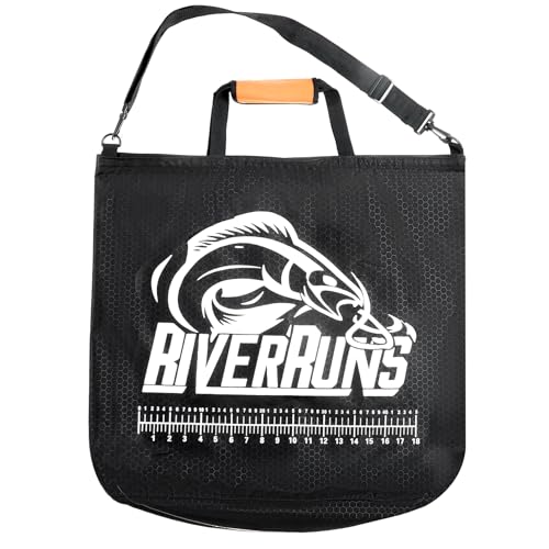 Riverruns Heavy-Duty Fish Weigh-In Bag with Detachable Mesh Liner, 23.6 x 22.4 Inches Leak and Rip Resistant Fish Bag with Measuring Scale and Detachable Shoulder Strap - style: Weigh in Bag (Not Include Mesh Bag)