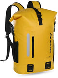 MARCHWAY Roll Top Waterproof Backpack, Floating Dry Bag 20L/30L/45L with Ergonomic Rectangular Base, Cushioned Back, Hip Strap for Hiking Camping Kayaking Travel (Yellow, 20L) - color: Yellow, size: 20L